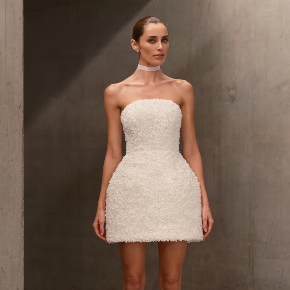 NADINE MERABI MAISY WHITE DRESS